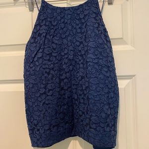 Navy JCrew Lace Tank